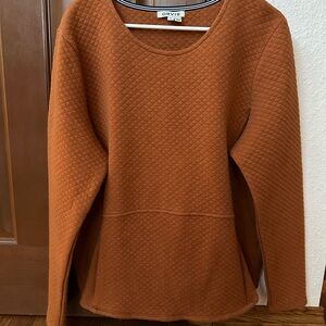 Orvis Quilted Rust Pullover, Size XL
